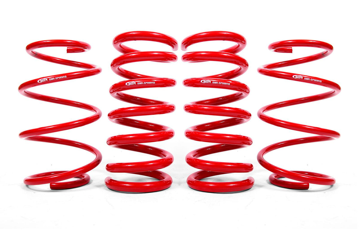 BMR Suspension - Lowering Springs, Set Of 4, Minimum Drop Front, Drag Version - The Speed Depot