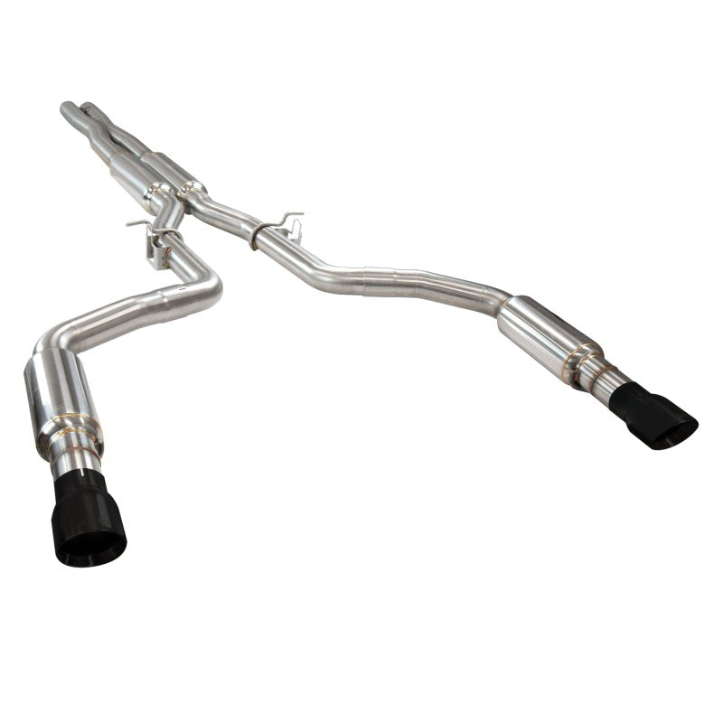 Kooks Headers & Exhaust - 3" SS Cat-Back w/Black Tips - 2015-2018 Charger Hellcat 6.2L (Connects to OEM) - The Speed Depot