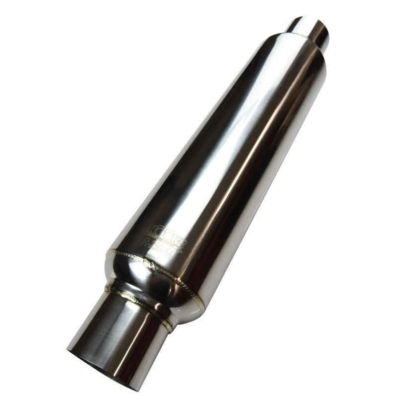 Kooks Headers & Exhaust - 2-1/2" Round Muffler 14" Long - Polished Stainless Steel - The Speed Depot