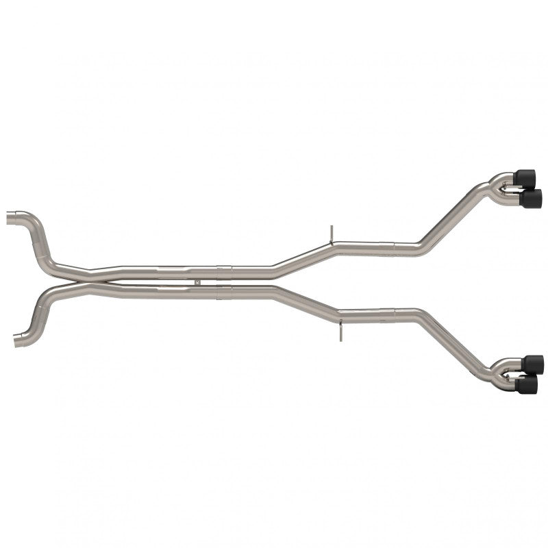 Kooks Headers & Exhaust 3" Connection Back Muffler Delete Exhaust System w/ Black Quad Tips - Exhaust - The Speed Depot - 