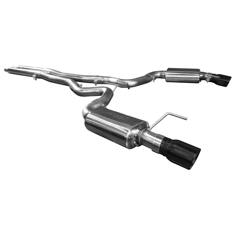 Kooks Headers & Exhaust - 3" Cat-Back (H-Pipe) w/Black Tips - 2015-2017 Mustang GT 5.0L (Connects to OEM) - The Speed Depot