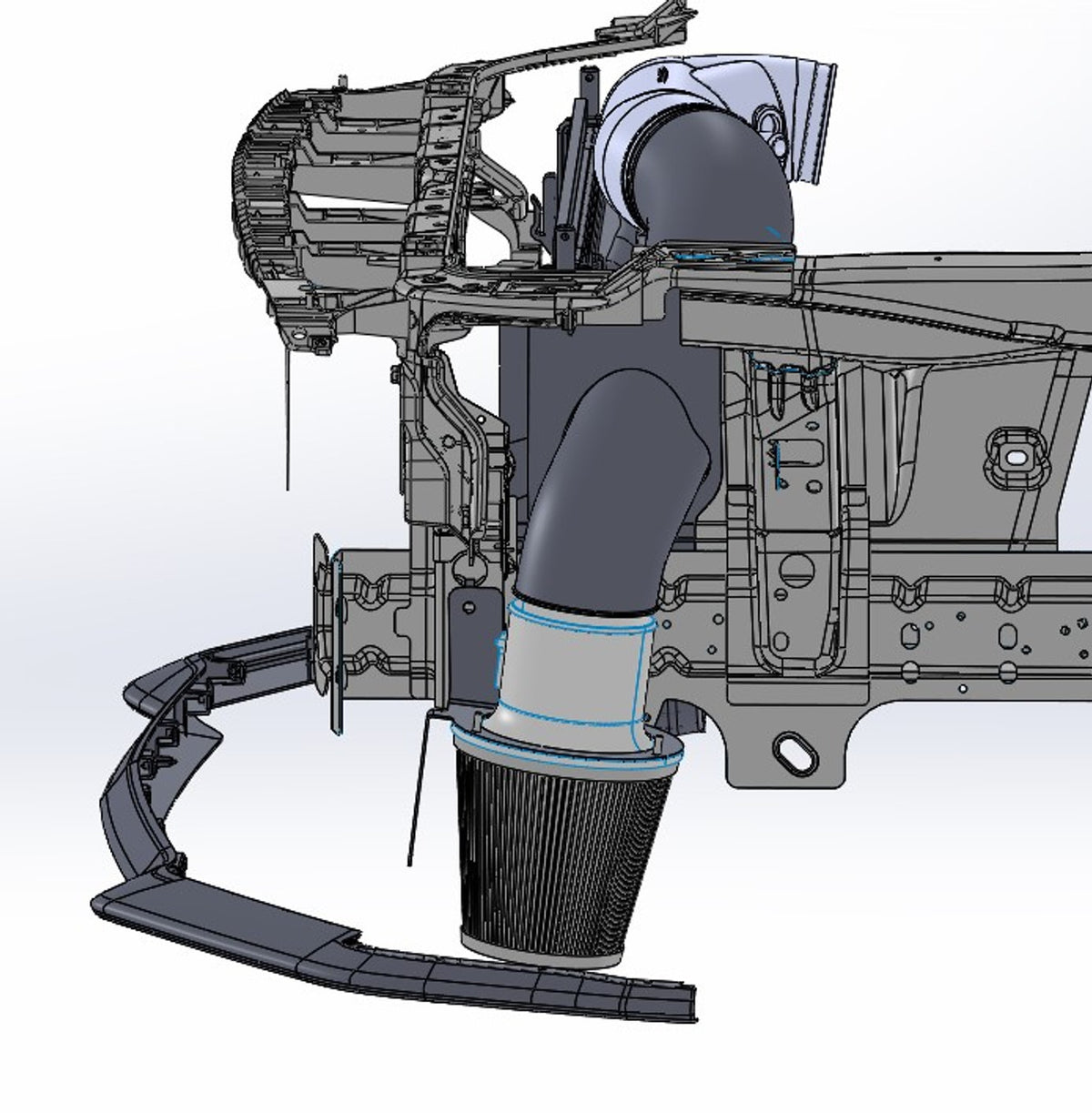 PMAS - PMAS Cold Air Intake Kit for 2015-2023 Mustang GT w/ CJ Intake - Fenderwell (tune required) - The Speed Depot