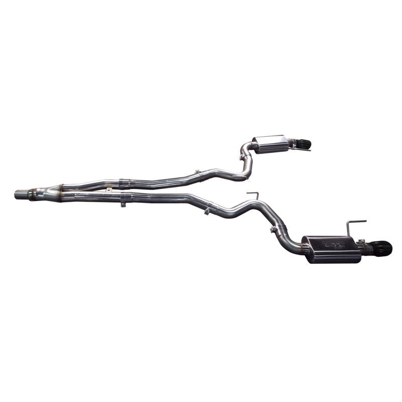 Kooks Headers & Exhaust 3" x 2-1/2" SS Connection-Back Exhaust w/Black Tips - 2015-2023 Mustang EcoBoost - Exhaust - The Speed Depot - 