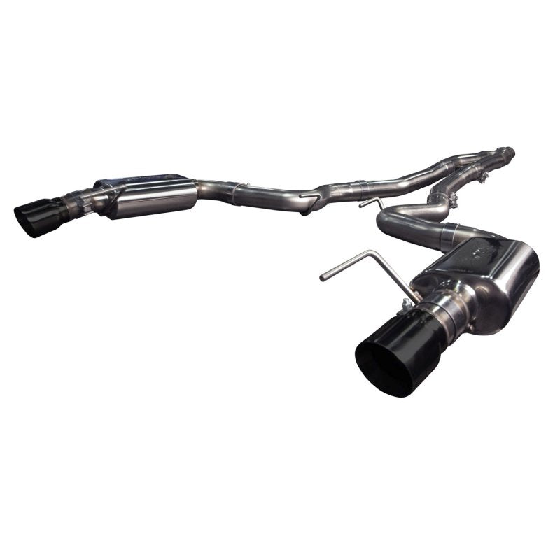 Kooks Headers & Exhaust 3" x 2-1/2" SS Connection-Back Exhaust w/Black Tips - 2015-2023 Mustang EcoBoost - Exhaust - The Speed Depot - 