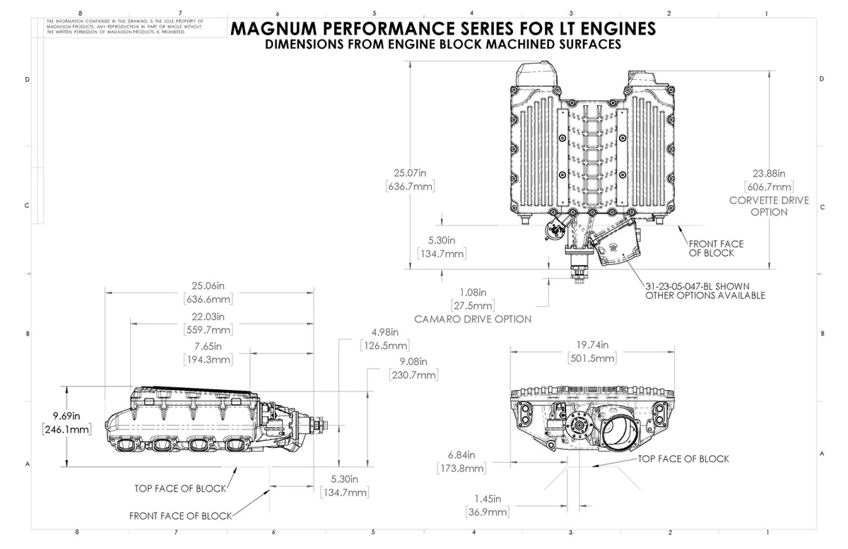 Magnuson Superchargers Magnum Di TVS2650R Supercharger (Dry Sump Only) - LT1 C7 - Forced Induction - The Speed Depot - 