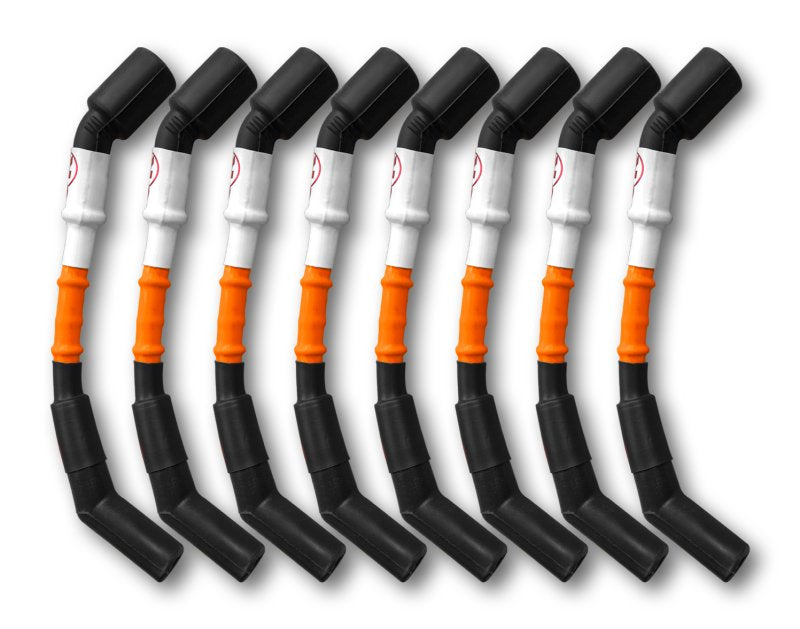 Kooks Headers & Exhaust - 11mm Spark Plug Wires (8 pc. Set) - Orange with Black Boots - LSX Car - The Speed Depot