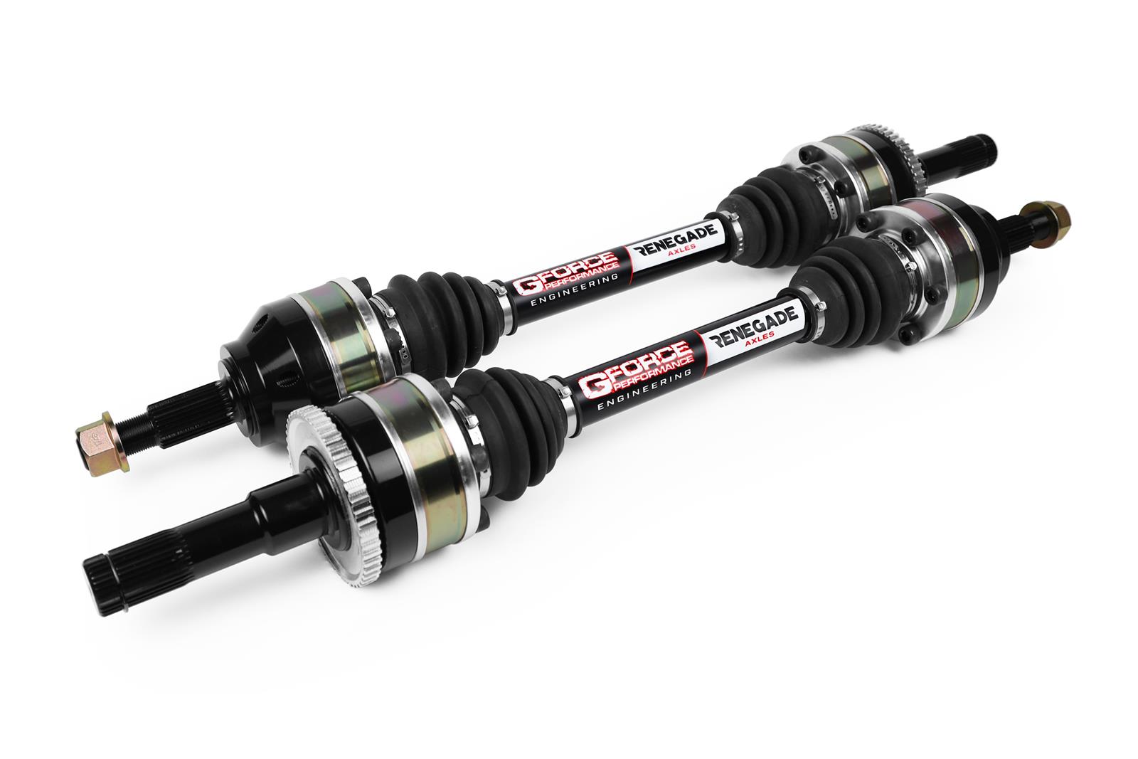 GForce Engineering 99-04 Mustang Cobra Renegade Axles w/Exotic Outer Stubs; ABS Rings (requires 31 spline diff) - Drivetrain - The Speed Depot - Axles, Drivetrain, GForce Engineering