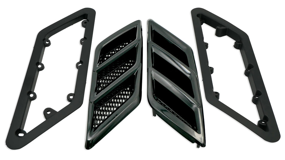 2015-2023 Mustang Fender Vent Heat Extractors - Gloss Black